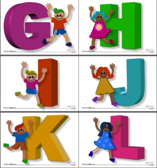 3D Alphabet Posters - Boys and Girls
