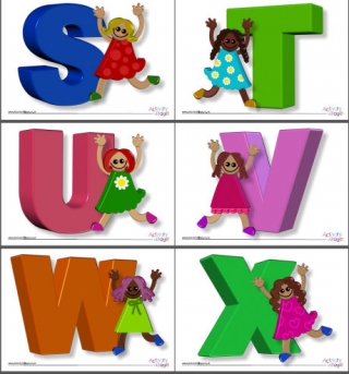 3D Alphabet Posters - Girls