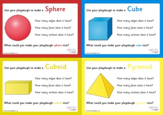 3D Shapes Playdough Mats First 4 Shapes