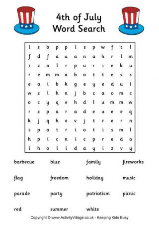 Fourth of July Puzzles