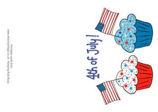 4th of July Cupcake Card