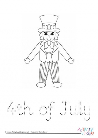 4th Of July Word Tracing