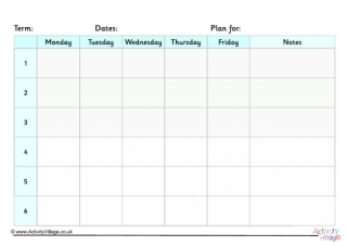 5 Day Termly Planner 1
