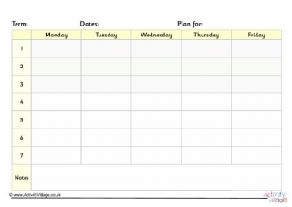 5 Day Termly Planner 2