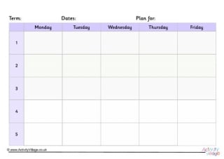 5 Day Termly Planner 3
