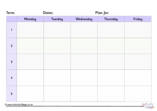 5 Day Termly Planner 3