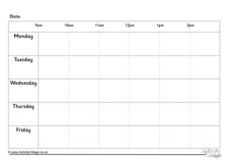 5 Day Weekly Planner 3