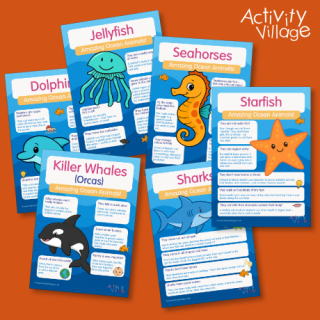 6 Sea Creature Fun Facts Posters