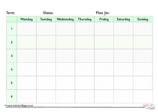 7 Day Termly Planner