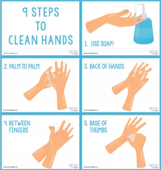 9 Steps to Clean Hands Slideshow