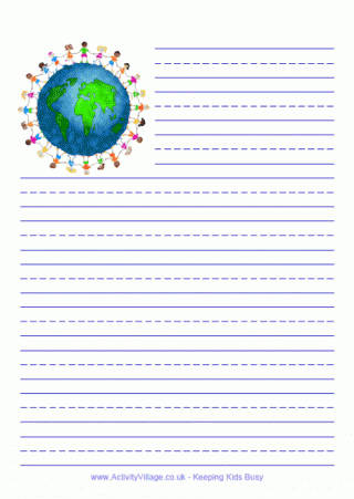 Children of the World Writing Paper