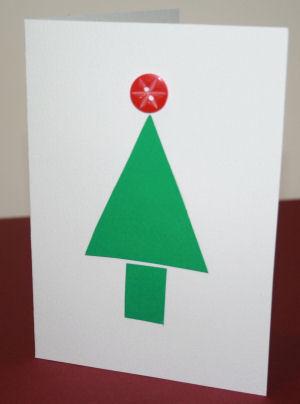 Christmas Tree Shapes Cards