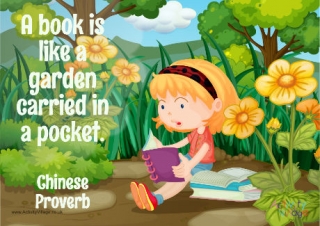 A Book is Like a Garden Poster
