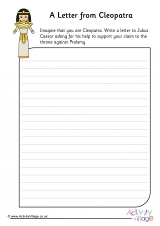A Letter from Cleopatra Worksheet