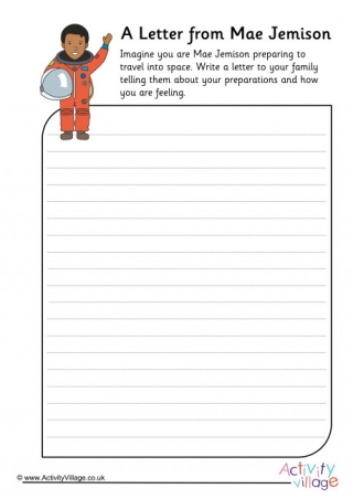 A Letter from Mae Jemison Worksheet