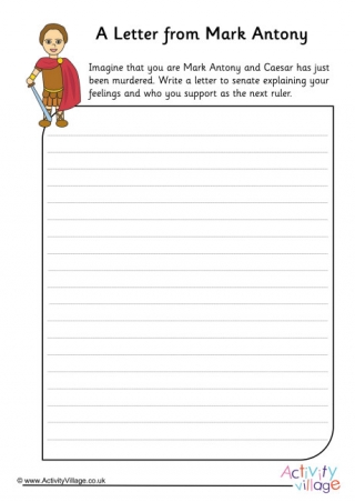 A Letter from Mark Antony Worksheet