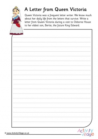 A Letter From Queen Victoria Worksheet