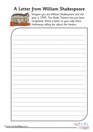 A Letter from William Shakespeare Worksheet