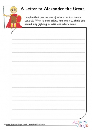 A Letter to Alexander the Great