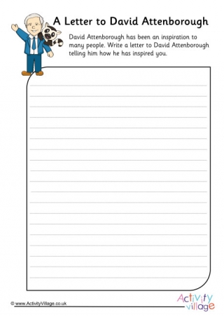 A Letter To David Attenborough Worksheet