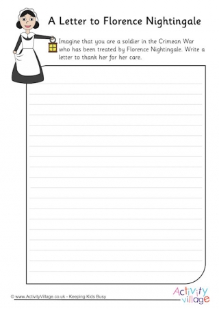A Letter To Florence Nightingale Worksheet