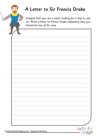 A Letter to Francis Drake Worksheet