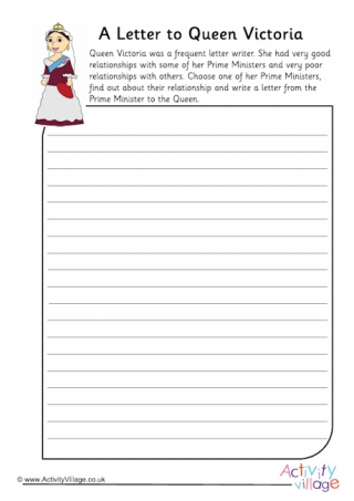 A Letter to Queen Victoria Worksheet