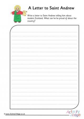 A Letter To Saint Andrew Worksheet