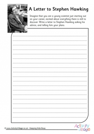 A Letter to Stephen Hawking Worksheet