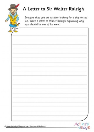 A Letter To Walter Raleigh Worksheet
