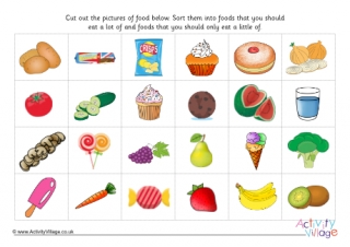 A Lot Or A Little Food Sorting Activity