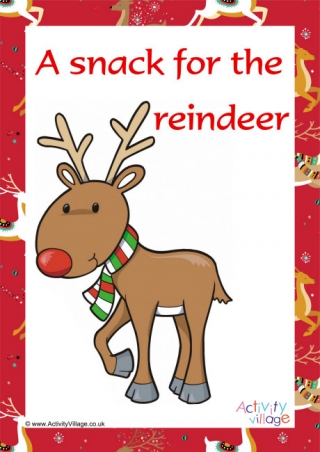 A Snack for the Reindeer Sign