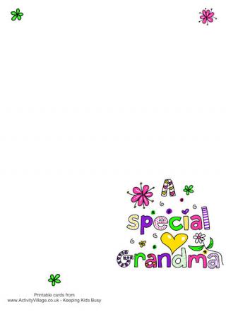 A Special Grandma Card