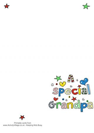 A Special Grandpa Card