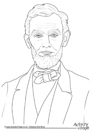 Abraham Lincoln colouring page 4