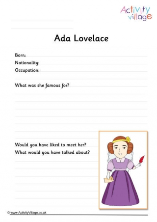 Ada Lovelace Worksheet 