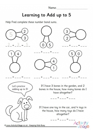 Adding with Number Bonds to 5