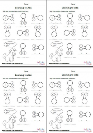 Addition with Number Bonds Worksheets Set 3