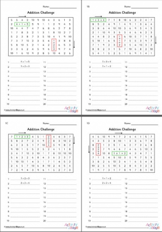 Addition Challenge Set 1
