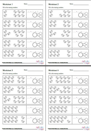 Addition with Number Bonds Worksheets Set 4