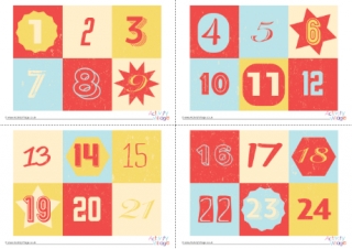 Advent Calendar Numbers Printable