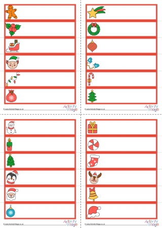 Advent Calendar Printable Activity Slips - Blank