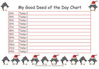 Advent Good Deed Chart