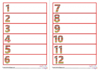 Advent Number Strips