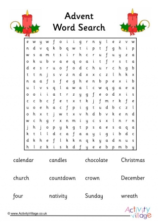 Advent Word Search