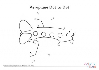 Aeroplane Dot to Dot