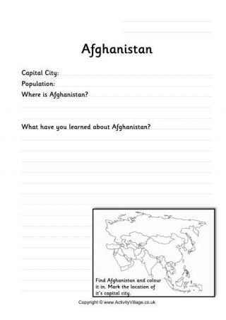 Afghanistan Worksheet