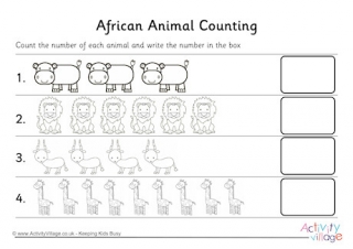African Animal Counting 1