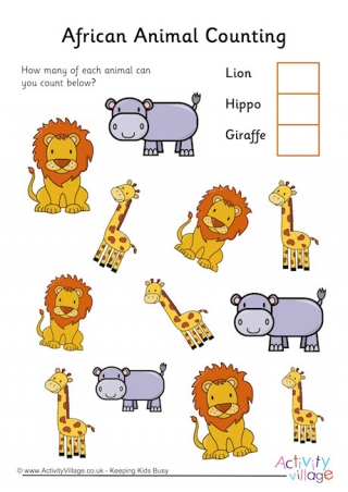 African Animal Counting 3