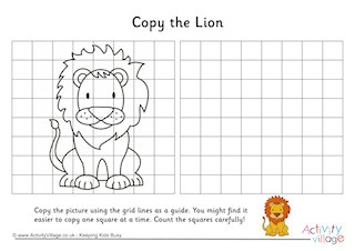 African Animal Grid Copy Puzzles